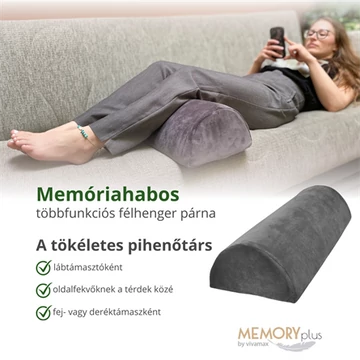 Memóriahabos többfunkciós félhenger párna