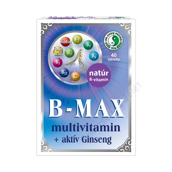 Dr. Chen B-Max multivitamin + aktív Ginseng tabletta 