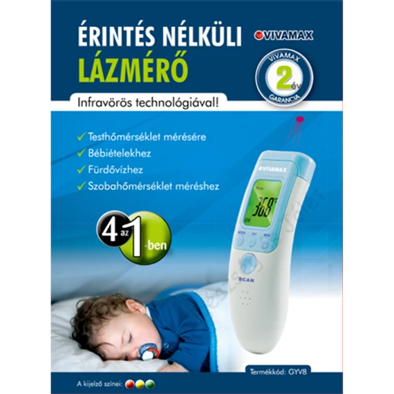 Érintés nélküli (non-contact) lázmérő GYV8