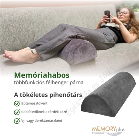 Memóriahabos többfunkciós félhenger párna
