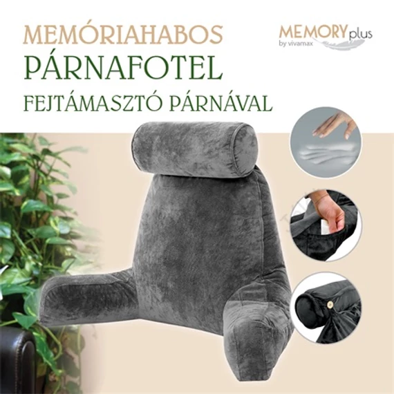 Memóriahabos párnafotel fejtámasztó párnával
