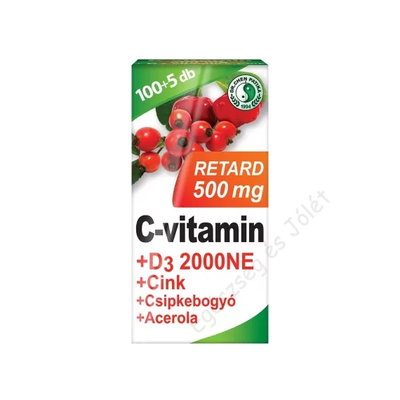 Dr. Chen C-vitamin 500mg+D3+Cink+Csipkebogyó+Acerola