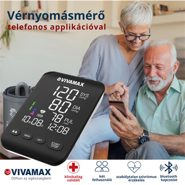 Felkaros vérnyomásmérő bluetooth funkcióval GYV31BT 